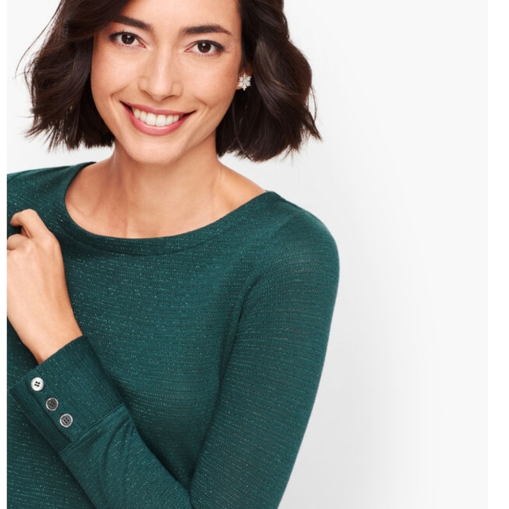 Nwt Button Cuff Sparkle Top - image 2